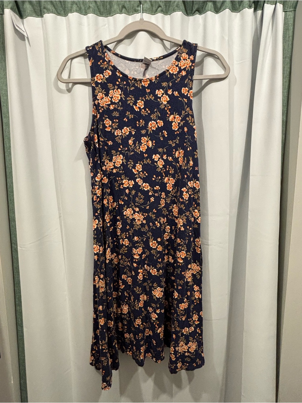 Old Navy Floral Swing Mini Dress in Navy